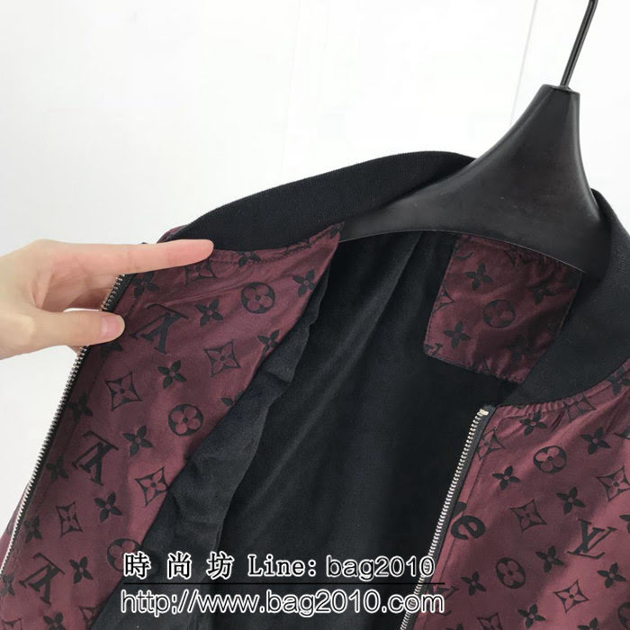 LV路易威登SuP X LV聯名款 18秋冬新款 提花字母圖案 男款夾克外套  ydi1964